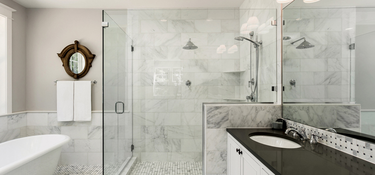 bathroom shower door installation in Campbell