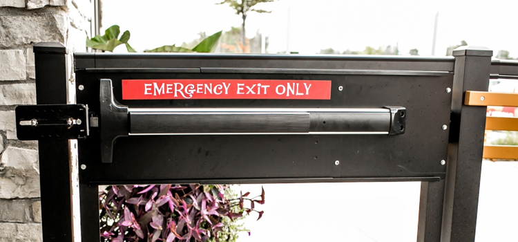emergency push bar installation in Campbell